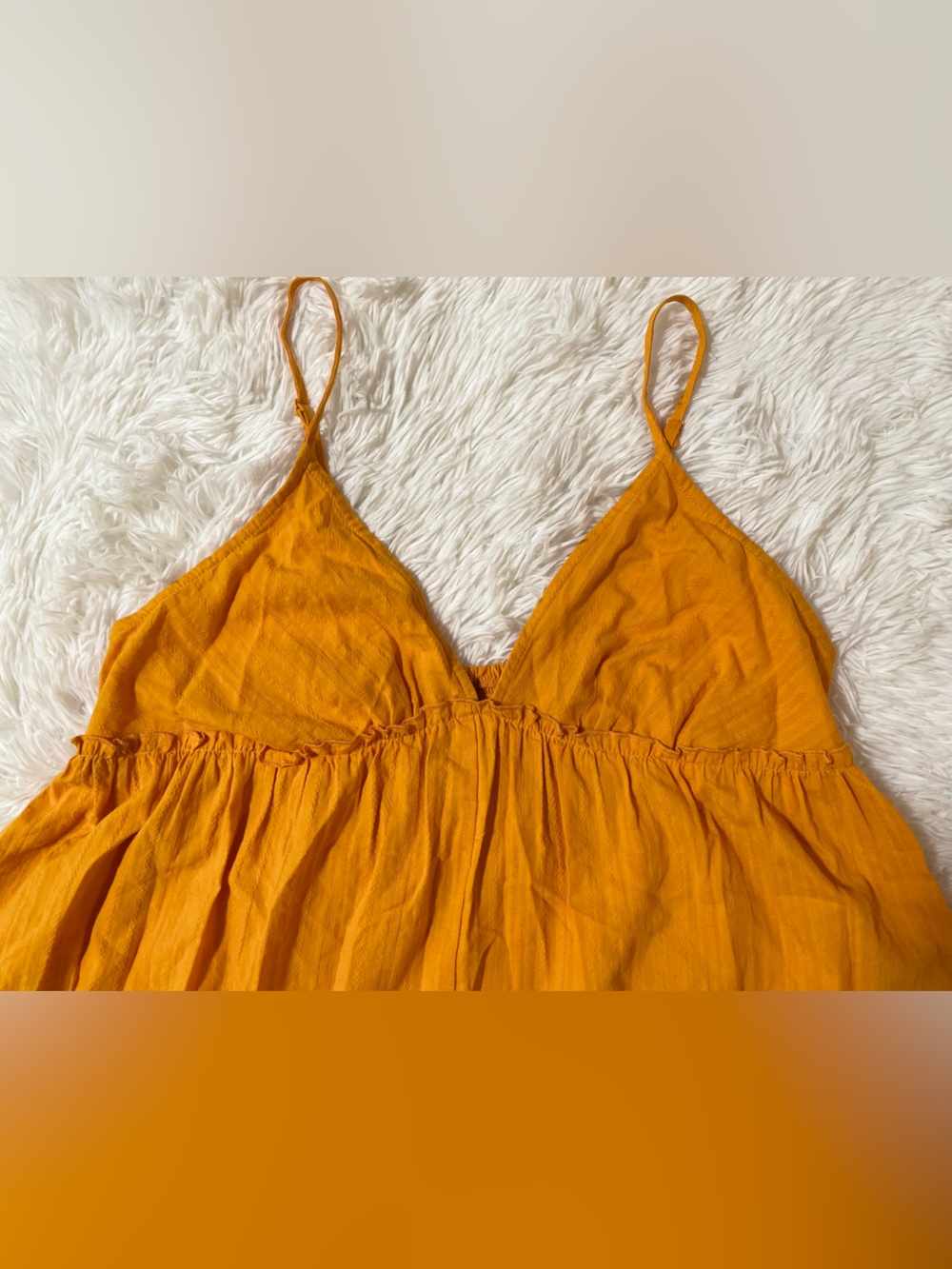 Wild Fable Babydoll Y2K Resort Beach Vacation 70s 90s Boho Dress Mango Orange L - Picture 3 of 12